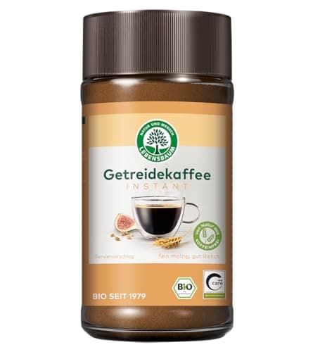 LEBENSBAUM Getreidekaffee, löslicher Bio-Kaffee mit fein-malzigem Geschmack, koffeinfreier Instant Kaffee, 100 g Bio Öko