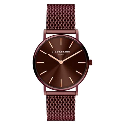 LIEBESKIND Berlin Damen Armbanduhr LT-0488-MQ Edelstahl in IP Braun am Edelstahlband