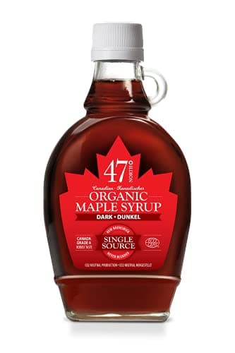 47° North Kanadischer Bio Ahornsirup Dark Robust, 250g, Single Source, Grade A, glutenfrei, vegan, organic Maple Syrup, kräftiger Geschmack für Pancakes & mehr Bio Öko Vegan