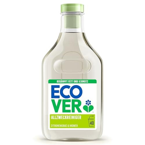 Ecover Allzweckreiniger Spray, kraftvoll gegen Schmutz und Dreck, für alle Oberflächen, Zitronengras- und Ingwerduft, 1 x 1L Bio Öko Vegan