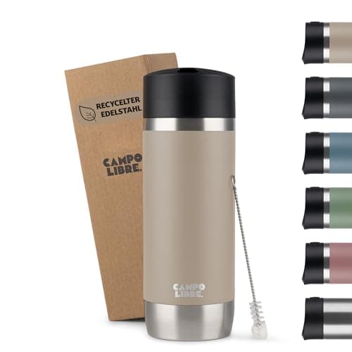 Campo Libre.® Anto I Kaffeebecher to go thermo I Thermobecher 350ml I 100% auslaufsichere Travel Mug mit One-Touch-Verschluss I Premium Coffee to go becher I Doppelwandig, hält mind. 6h heiß Öko