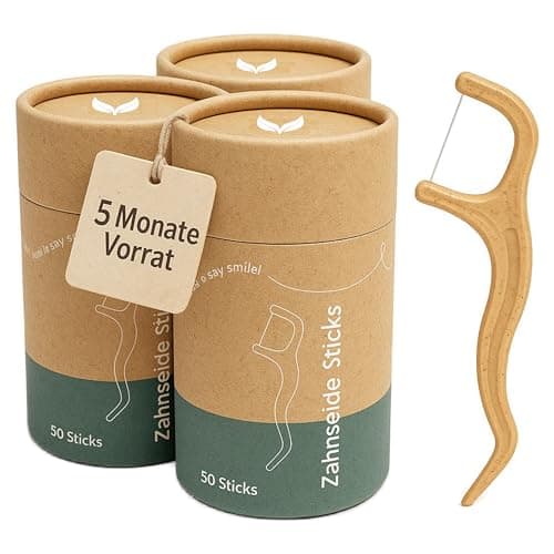 VIGOROUS® 150 Stk. nachhaltige Zahnseide Sticks - Zahnsticks für Zahnreinigung - vegane Zahnseidenhalter - ungewachste Dental Floss Picks für Zahnhygiene - Dental Sticks für Erwachsene und Kinder Öko Vegan