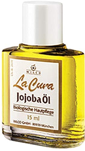 Wilco LA CURA Jojoba Öl - 15 ml to go-Flasche - 100% pur & naturrein - für jeden Hauttyp geeignet Öko Vegan