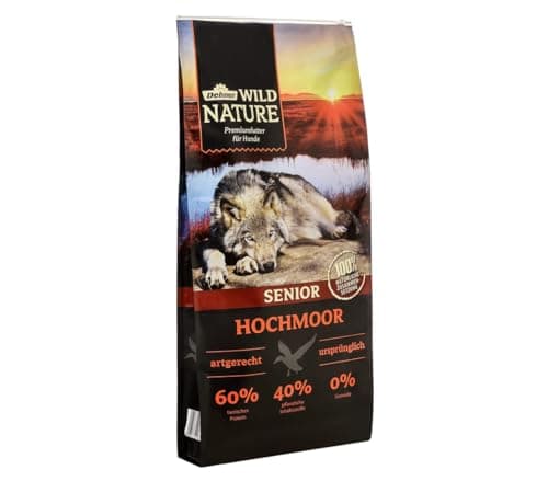 Dehner Wild Nature Hundetrockenfutter Senior Bergweide | getreidefrei | natürliches Hundefutter mit Ente | Premium Trockenfutter | für sensible, ältere Hunde | hoher Fleischgehalt | sensitiv | 12 kg Bio Vegan