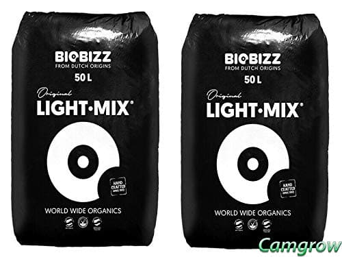 Biobizz - Bio-Blumenerde Universalmischung, leichte Mischung und Wurm-Humus - 2 x leichte Mischung, 50 l Bio