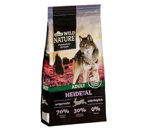 Dehner Wild Nature Hundefutter Heidetal, Trockenfutter getreidefrei / zuckerfrei, für ausgewachsene Hunde, Kaninchen, 4 kg Bio Vegan