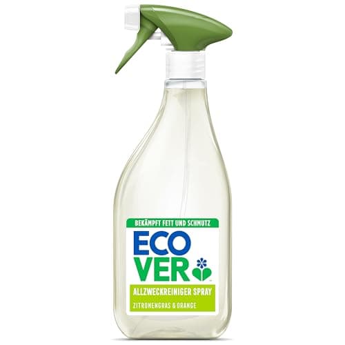 Ecover Allzweckreiniger Spray, effektive Reinigung für alle Oberflächen, Zitronengras- und Orangenduft, entfernt Schmutz und Dreck, 500 ml Bio Öko Vegan