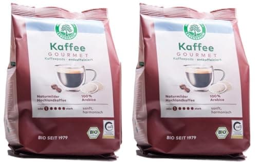 Kaffee Gourmet, Kaffeepads, entkoffeiniert 2 x 126 gr Bio