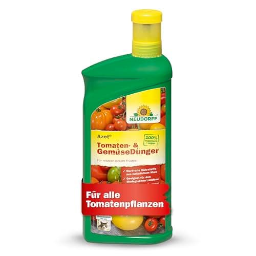Neudorff Azet Tomaten- und GemüseDünger - 100% natürlicher Bio Dünger für aromatische Tomaten und Gemüse in Balkonkasten, Kübel und Beet, 1 Liter Bio Öko Vegan