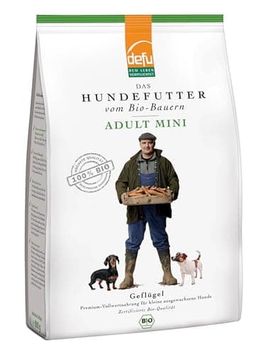 defu Hundefutter | 1 x 800 g | Adult Mini Bio Geflügel | Premium Bio Trockenfutter für kleine, ausgewachsene Hunde Bio Öko Vegan