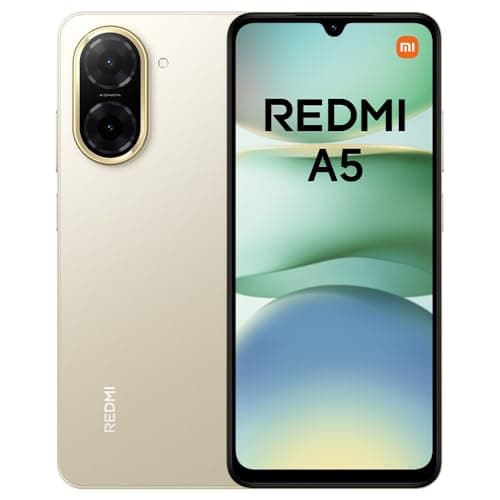 XIAOMI Redmi A5 Smartphone, 3+64GB, Gold, Superklare 32MP AI-Kamera, 5200mAh Akku, Leistungsstarker Octa-Core-Prozessor, Immersives 6,88" 120Hz Display