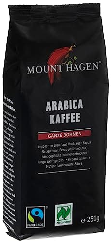 Mount Hagen Bio FT Naturland Röstkaffee Arabica, 250g ganze Bohne Bio