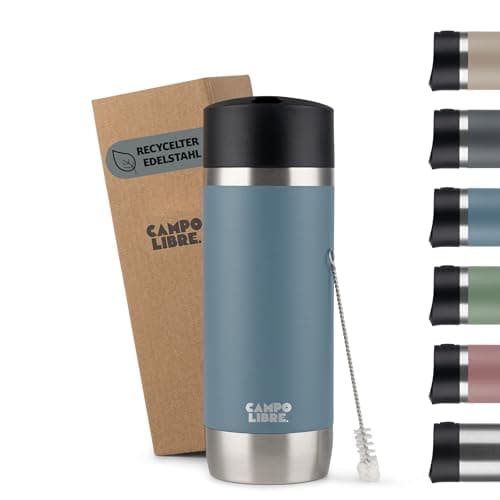 Campo Libre.® Anto I Kaffeebecher to go thermo I Thermobecher 350ml I 100% auslaufsichere Travel Mug mit One-Touch-Verschluss I Premium Coffee to go becher I Doppelwandig, hält mind. 6h heiß Öko