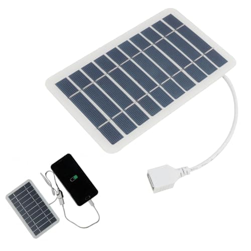 Tragbares Solarpanel 5V 2W mit USB-Anschluss, Wasserdicht und Robust, für Outdoor-Aktivitäten wie Camping und Wandern Outdoor Mini Solarladegerät, Solar-Ladegerät für Smartphones und Powerbanks Öko
