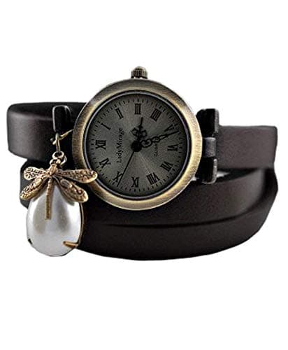 "Libelle"II Echtleder Armbanduhr - Geschenk für Sie - Schmuck-Geschenk - Handmade Geschenk