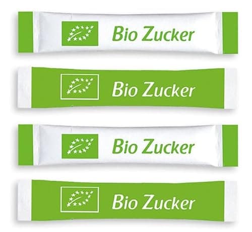 BIO Zuckersticks 400 x 3,6g befüllt mit weißem BioRübenzucker | Natürlich nachhaltiger Markenzucker aus deutschem Zuckerrübenanbau Bio Öko