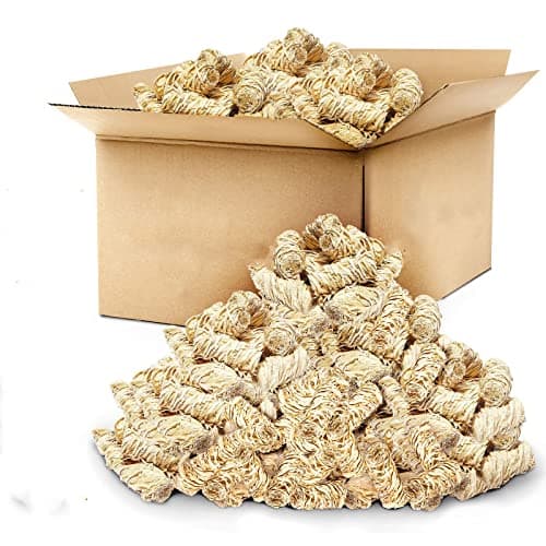 WUIIEN Zündung Feuerkugeln Anzünder Kaminanzünder Brennstoffe Holzwolle Grillanzünder Holz Feueranzünder nachhaltige Grill Anzündwolle 10kg Öko