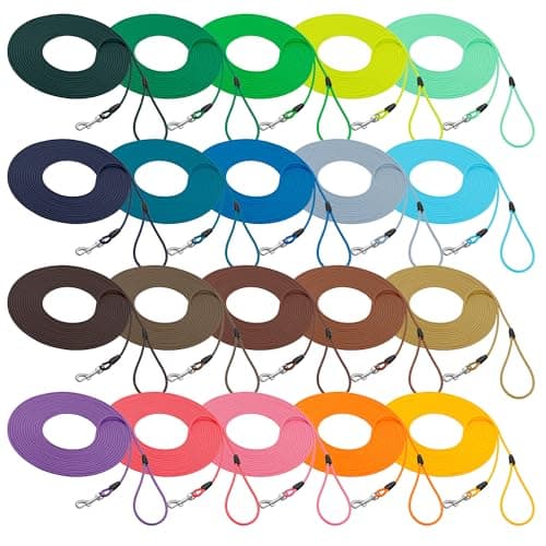 Bio-Leine runde Schleppleine aus runder Biothane Ø 6mm - für Hunde bis 30kg I 1-30m Länge, mit/ohne Handschlaufe - Leine Hundeleine mit Handschlaufe, über 20 Farben Bio