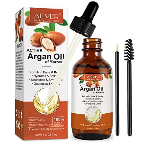 Arganöl Haare Kaltgepresst, Argan Oil Für Gesicht, Haut & Haare 60ml - Argan öl ohne Zusätze mit Pipette Vegan