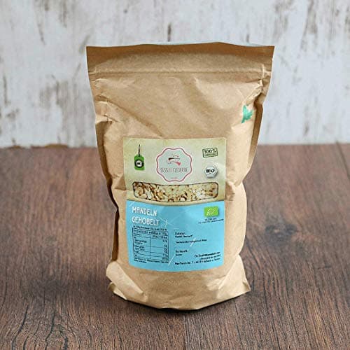 süssundclever.de® Bio Mandeln | blanchiert & gehobelt | 500g | Mandelblättchen | plastikfrei und ökologisch-nachhaltig abgepackt | aus Spanien Bio Öko