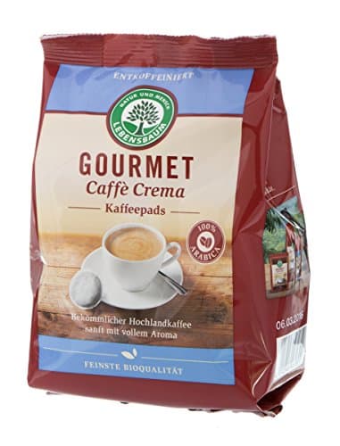 Lebensbaum Gourmet-Caffé Crema Pads entkoffiniert, 7 g