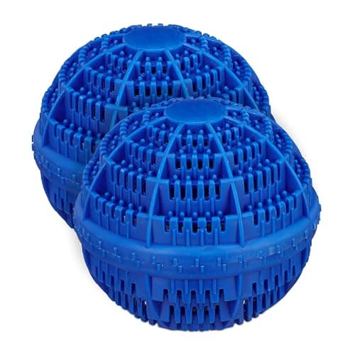 Relaxdays Waschball 2er Set, Waschkugel für Waschmaschine, Waschen ohne Waschmittel, umweltfreundlich, Wäscheball, blau, 10035396 Öko
