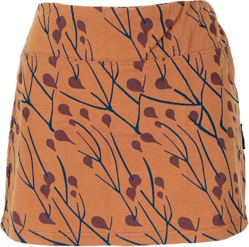 GURU SHOP Minirock aus Bio-Baumwolle, Hüftschmeichler, Organic Yoga Rock - Caramel, Damen, Size:S