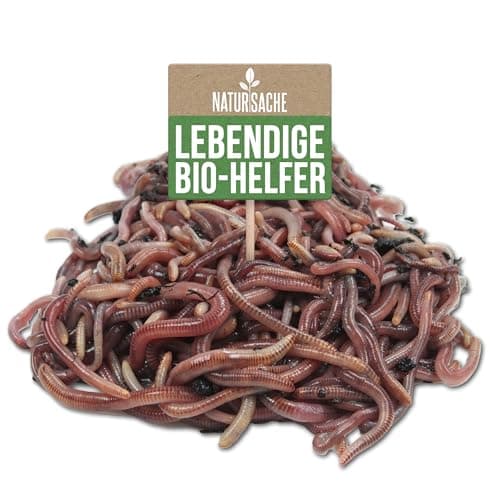 KOMPOSTWÜRMER kaufen - 500 Stück/Sack - Kompoststarter Regenwurm Set - Gartenwürmer/Regenwürmer Eisenia-Mix lebend - aktive Würmer für Kompost, Komposter, Wurmkomposter, Wurmkiste und Wurmfarm Bio