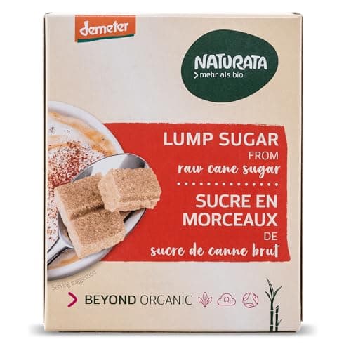 Naturata Bio Würfel-Zucker 500 g | Rohrohr-Zucker in Demeter-Qualität | Feinster Brauner Zucker für Tee, Kaffee & Desserts | Nachhaltig & Fair produziert Bio Öko