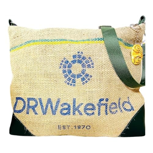 VAN DER ELV - Kuriertasche/Messenger Bag, Umhängetasche, Upcycling, Unikat, Hamburg Style, 100" Fair, Nachhaltig, (Dunkelgrün) Öko Vegan