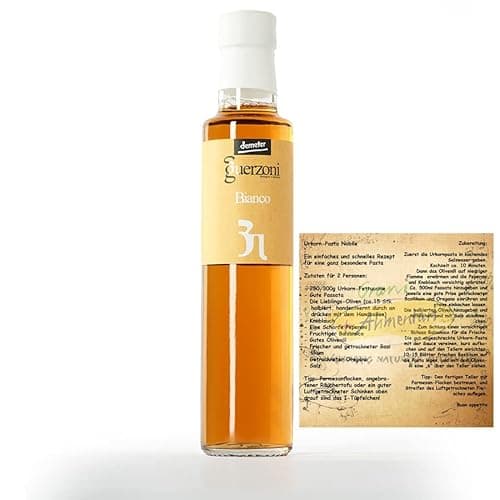 Guerzoni Bio Demeter Balsamico "Bianco" - Bio 500ml weißer Balsamessig, biodynamischer Essig für feinen Salat und tolle Saucen inkl. Grani Alimentari Familienrezept Bio