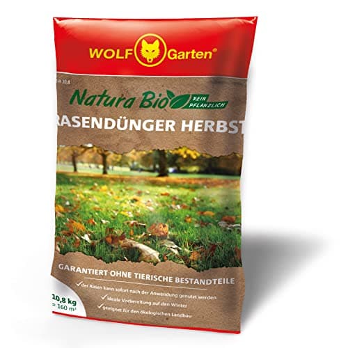WOLF Garten WOLF-Garten - Natura Bio Herbst Rasendünger für 160 m² NR-H 10, braun Bio Öko Vegan