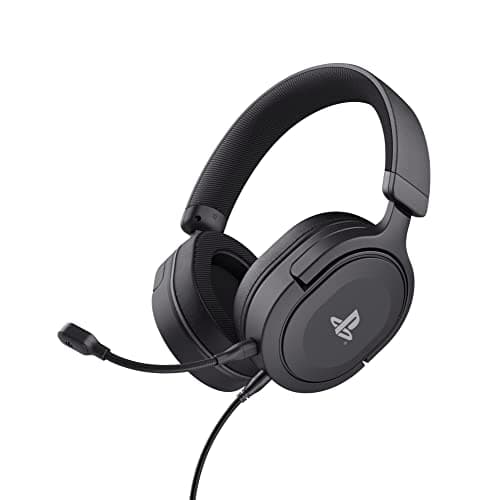 Trust Gaming Headset GXT 498 Forta Offiziell Lizenziert für PlayStation 5, Nachhaltig, PS4 / PS5 Headset, 1,2 m Kabel, Abnehmbares Mikrofon, Verstellbarer Kopfbügel, Over-Ear Kopfhörer, Schwarz Öko