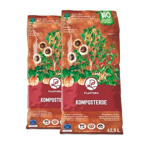 Plantura Bio Komposterde, 125 L, torffrei & klimafreundlich, auch als Hochbeeterde Bio Öko